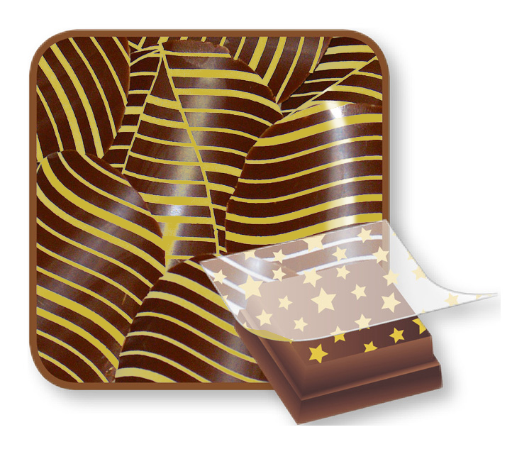 Schoko-Transferfolie "Power gold"