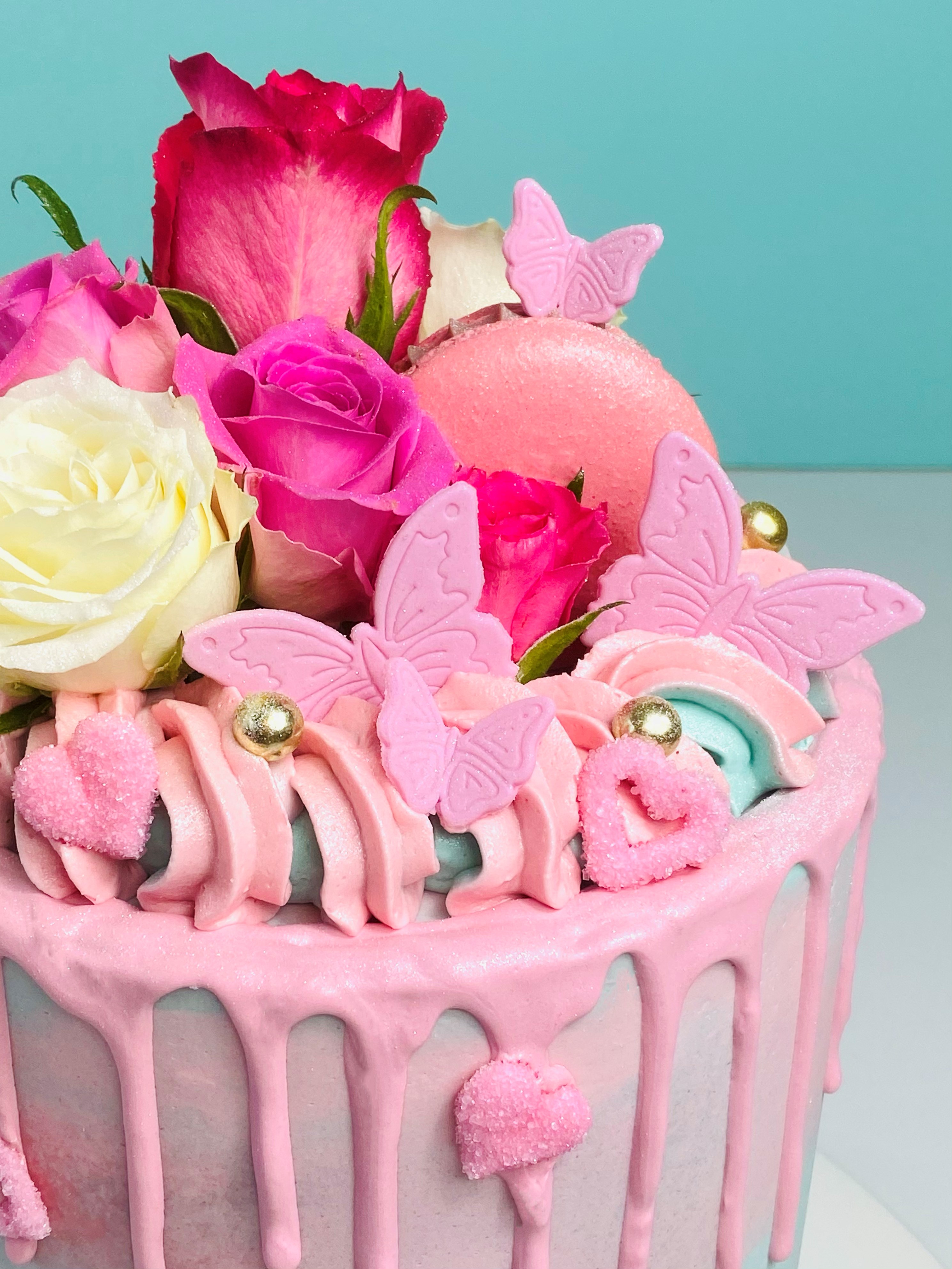 Herzrahmen rosa gezuckert