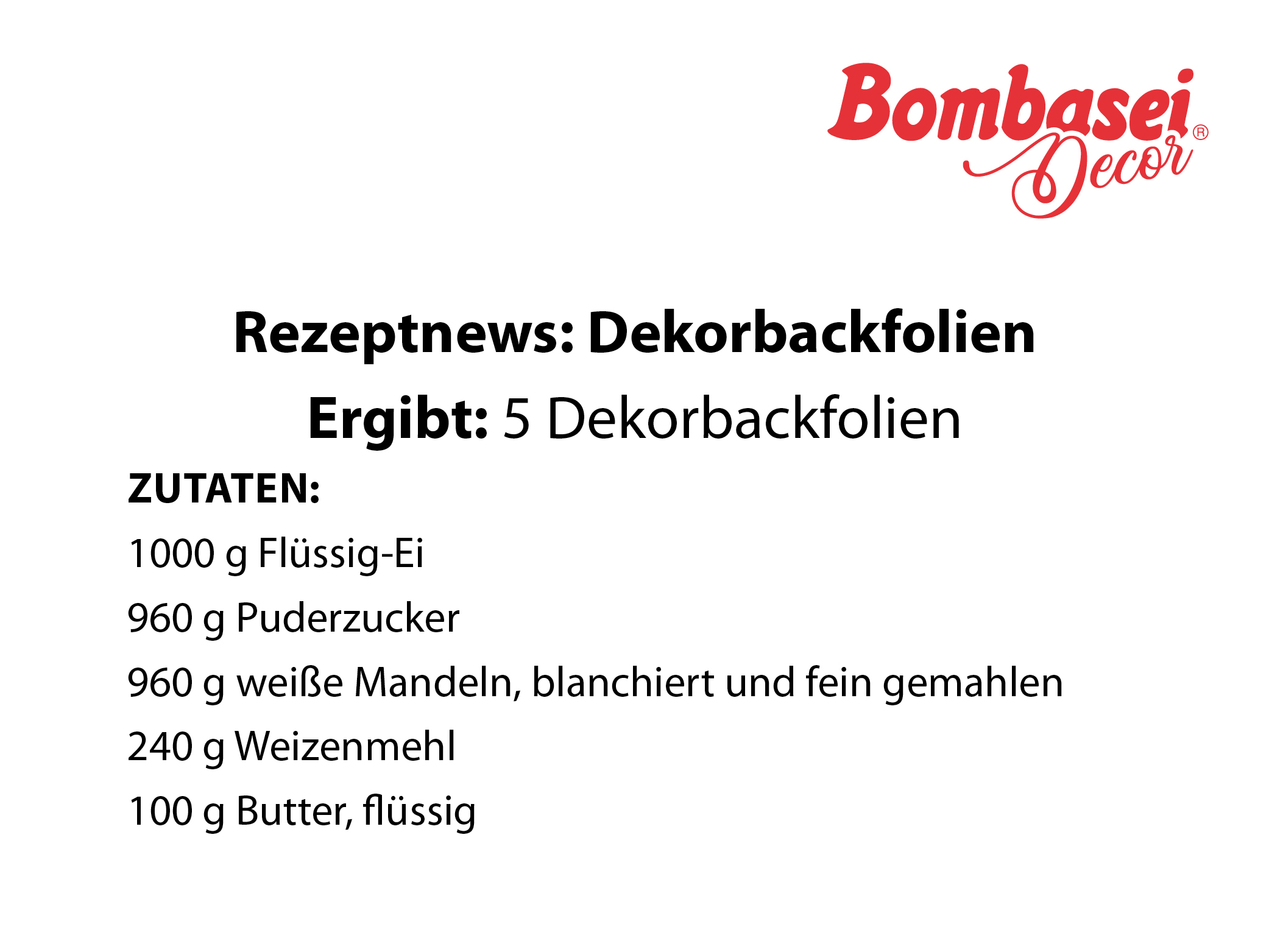 Backfolie Starterset