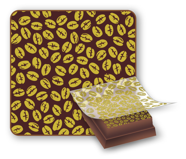Schoko-Transferfolie "Mocca gold"